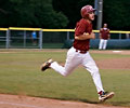 Fort Collins Fox on the way to 1st base