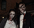 Zombie bride and groom at the Fort Collins Zombie Crawl