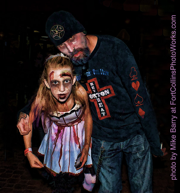 Father daughter zombie team