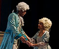 Amadeus Mozart and his wife Constanze Weber