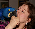 Kim and her Hyacinth Macaw