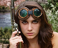 Steampunk model shoot at the Swetsville Zoo