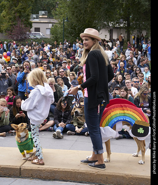 Tour de Corgi - Costume Contest - Leprechaun, Rainbow and Pot O'Gold