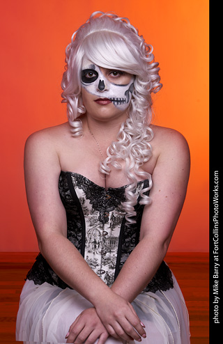 Aryn - Halloween skeleton model shoot