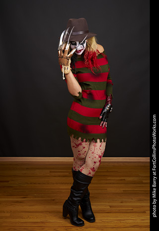 Freddy Krueger/Harley Quinn model shoot - Mandy