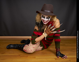 Freddy Krueger/Harley Quinn model shoot - Mandy