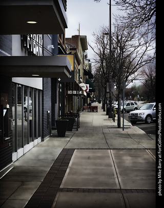 Old Town Fort Collins during COVID19