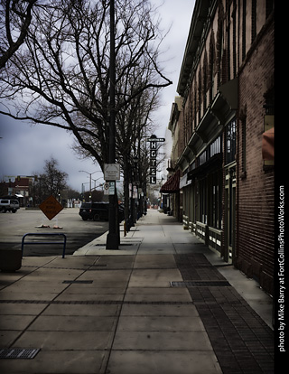 Old Town Fort Collins during COVID19