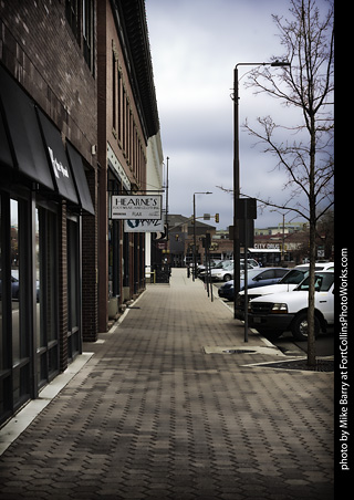 Old Town Fort Collins during COVID19