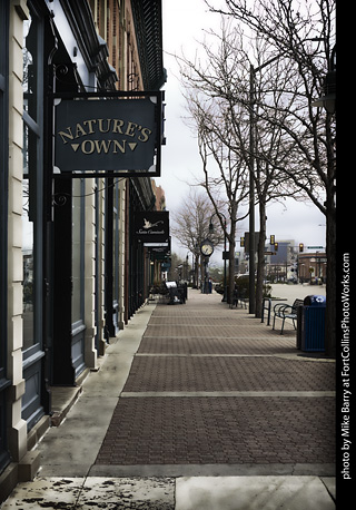 Old Town Fort Collins during COVID19