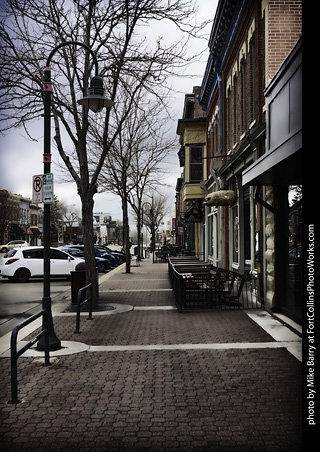 Old Town Fort Collins during COVID19