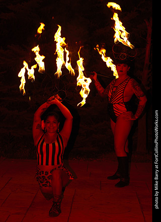 Stephanie and Megan - Fire Performers