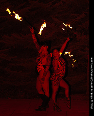 Stephanie and Megan - Fire Performers