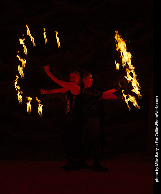 Katherine and Emily - Fire Performers