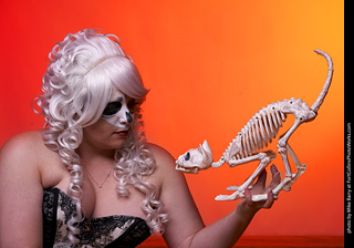 Aryn - Halloween skeleton model shoot
