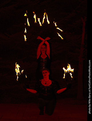 Katherine and Emily - Fire Performers