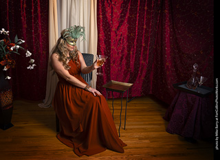 Shelly Mardi Gras model shoot