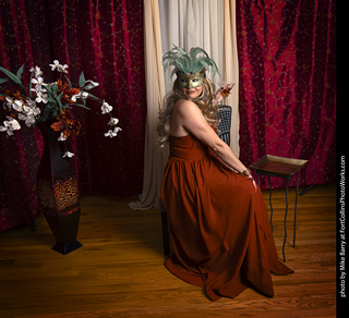 Shelly Mardi Gras model shoot