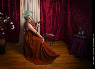 Shelly Mardi Gras model shoot