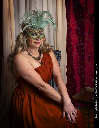 Shelly Mardi Gras model shoot