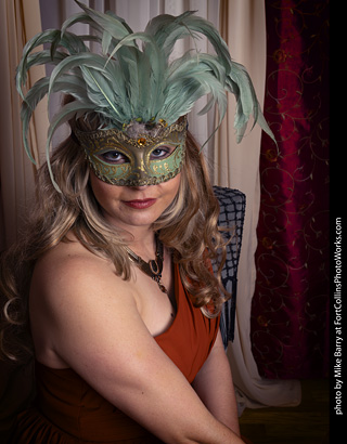 Shelly Mardi Gras model shoot