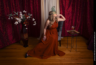 Shelly Mardi Gras model shoot