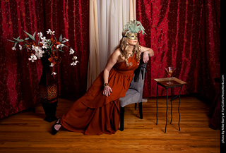 Shelly Mardi Gras model shoot