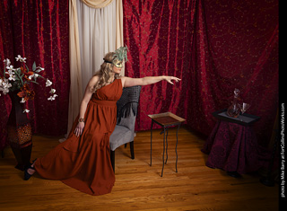 Shelly Mardi Gras model shoot