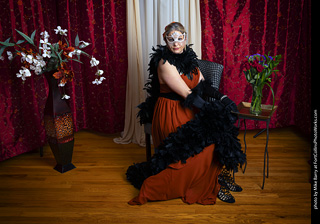 Shelly Mardi Gras model shoot