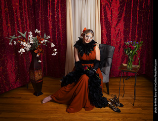 Shelly Mardi Gras model shoot