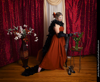 Shelly Mardi Gras model shoot