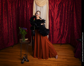 Shelly Mardi Gras model shoot