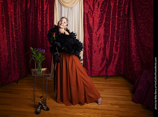 Shelly Mardi Gras model shoot