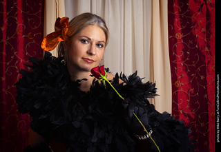 Shelly Mardi Gras model shoot