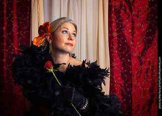 Shelly Mardi Gras model shoot