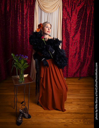 Shelly Mardi Gras model shoot