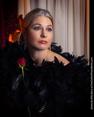 Shelly Mardi Gras model shoot